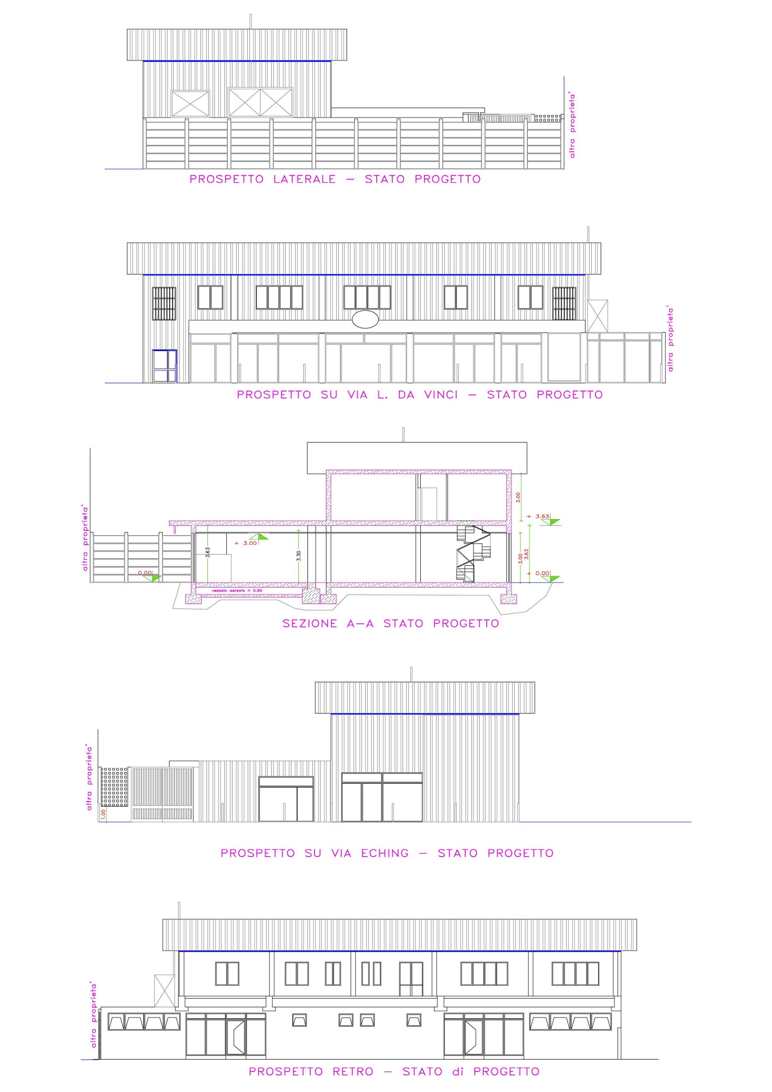 Prospetto esterno spazio commerciale 1.765 mq Trezzano sul Naviglio Via L. da Vinci 273 | Lanzone Immobiliare S.r.l.